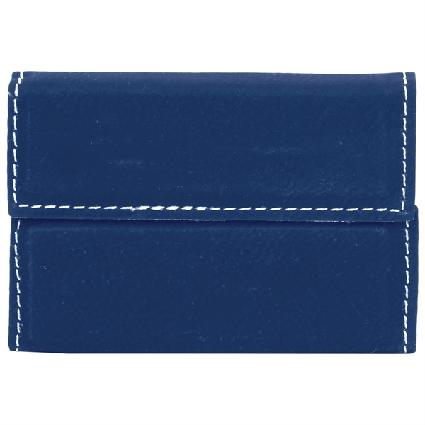 3 3/4" x 2 3/4" x 9/16" blue PU leatherette business... from ASI 74601 Calico
