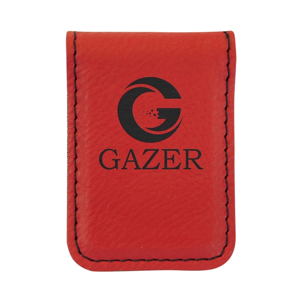 1 3/4" x 2 1/2" red PU leatherette money clip.... from ASI 74601 Calico