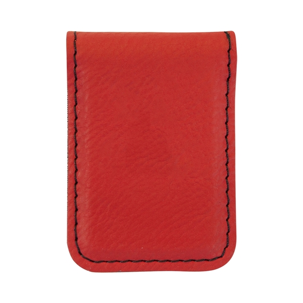 1 3/4" x 2 1/2" red PU leatherette money clip.... from ASI 74601 Calico