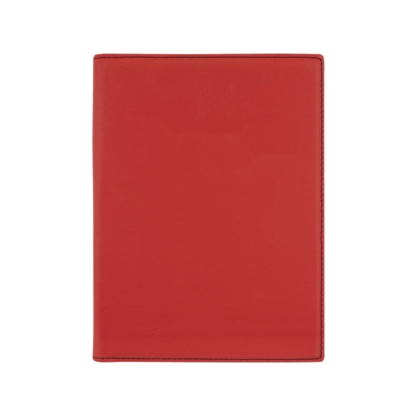 7" x 9" red PU leather portfolio with 50 page writing... from ASI 74601 Calico