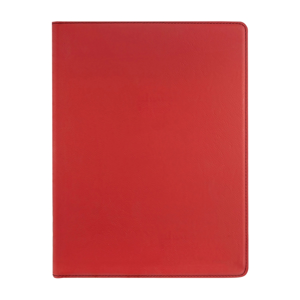 1.5" x 9.5" x 12" red polyurethane leather portfolio with writing... from ASI 74601 Calico