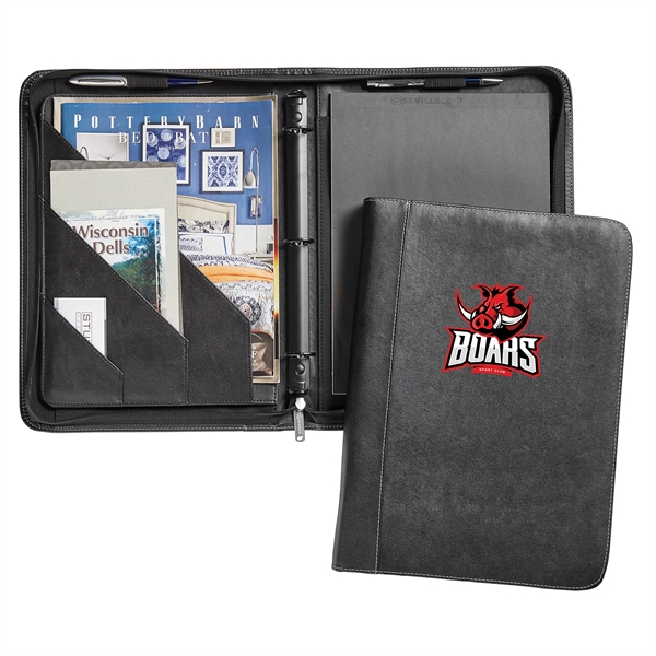 Hamilton Zippered 3-Ring Binder Padfolio with gusseted file pocket and pen... from ASI 86565 Seville Gear