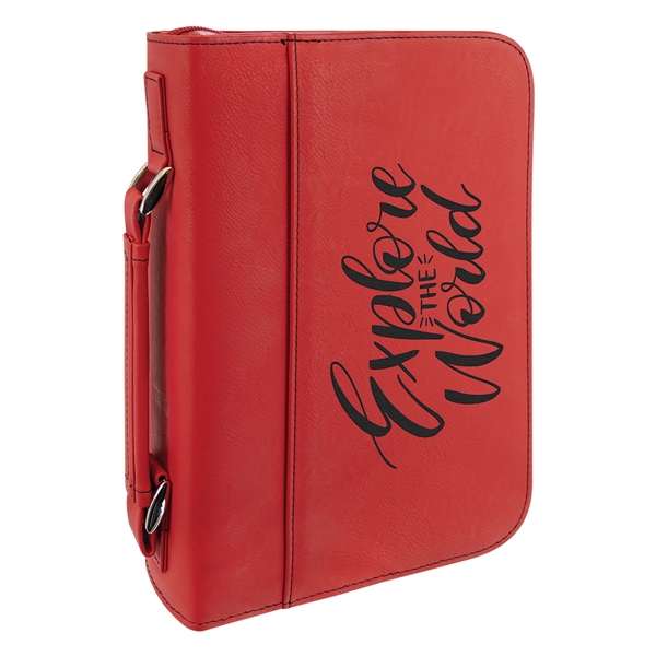 7 1/2" x 10 3/4" x 2 3/4" red PU leatherette... from ASI 74601 Calico