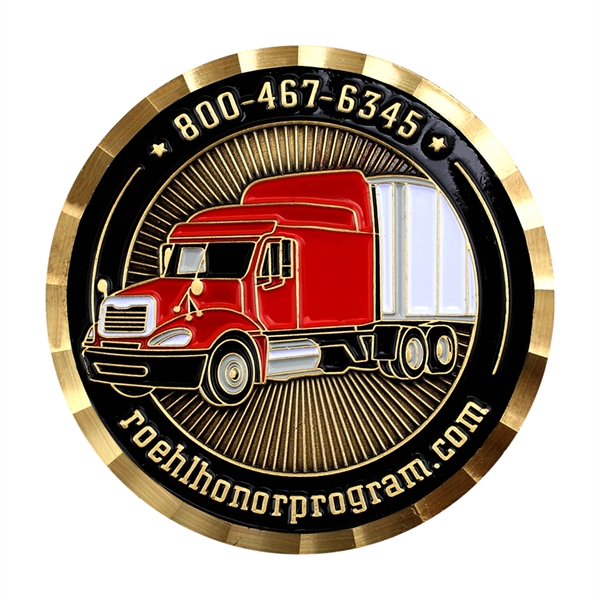 Brass die struck challenge coins in assorted sizes with 2D imprint... from ASI 52263 EMT / EMT