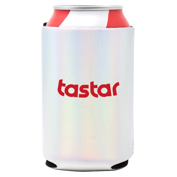 Flashy metallic neoprene can cooler keeps drinks cold, hands dry, and... from ASI 61966 HPG / Best Promotions USA