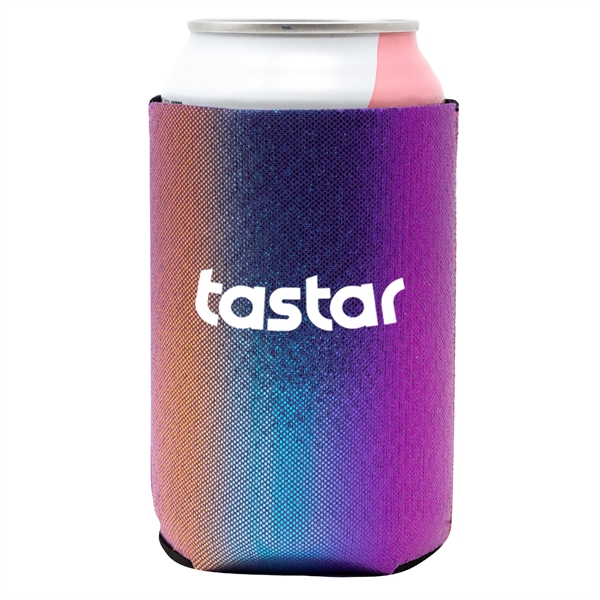 Flashy metallic neoprene can cooler keeps drinks cold, hands dry, and... from ASI 61966 HPG / Best Promotions USA