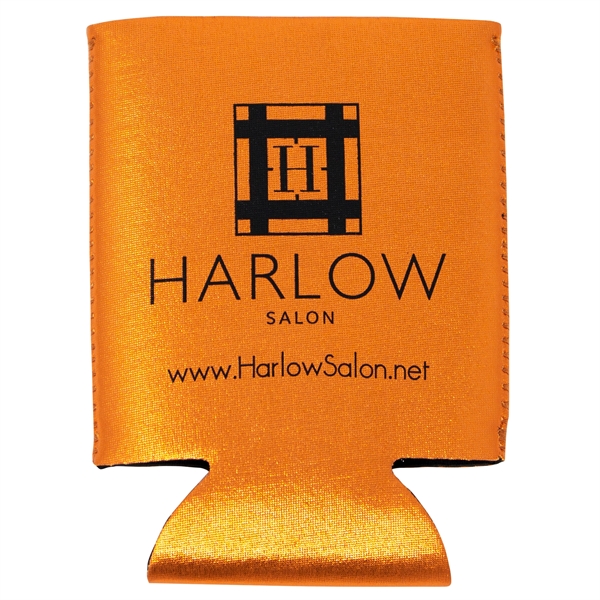 Flashy metallic neoprene can cooler keeps drinks cold, hands dry, and... from ASI 61966 HPG / Best Promotions USA
