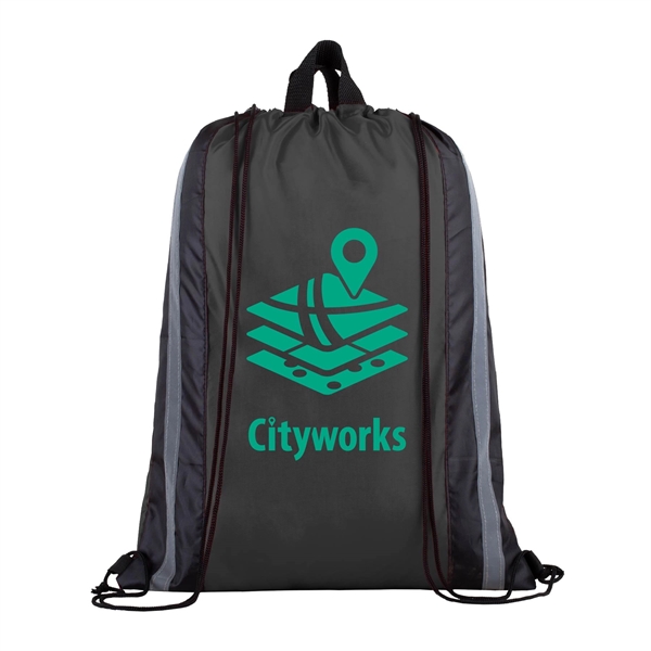 Drawstring Backpack with Sport Stripes and Handle... from ASI 39820 Opusline (Benmex)