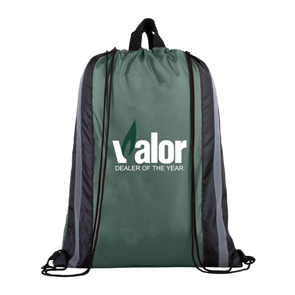 Drawstring Backpack with Sport Stripes and Handle... from ASI 39820 Opusline (Benmex)