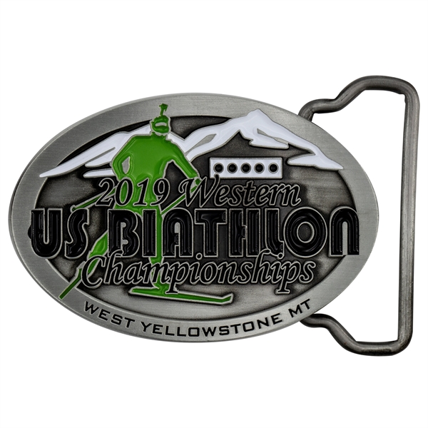 Die cast metal belt buckles in assorted sizes, styles and finishes.... from ASI 52263 EMT / EMT EMT EASY