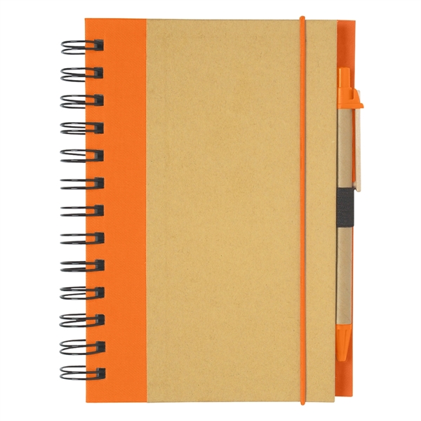 Spiral notebook and pen with elastic pen loop and elastic band... from ASI 61125 Hit Promotional Products / Hit®