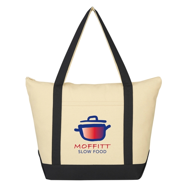 Tote bag made of 12 oz. cotton canvas with top zipper... from ASI 61125 Hit Promotional Products / Hit®