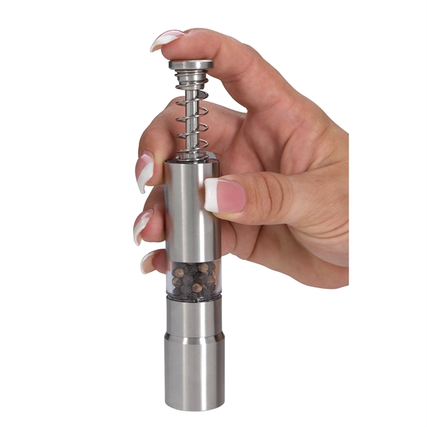 6" spring-action thumb mill grinder for salt or pepper with durable... from ASI 61125 Hit Promotional Products