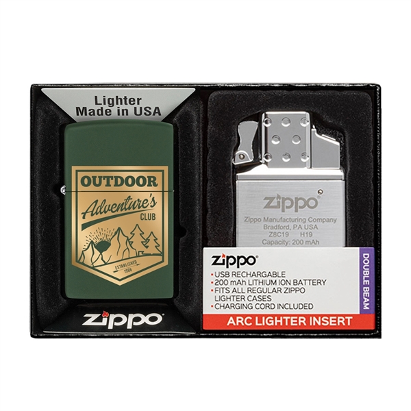 Your choice of any color Matte Zippo® lighter packaged together with... from ASI 46170 Compass Industries Inc