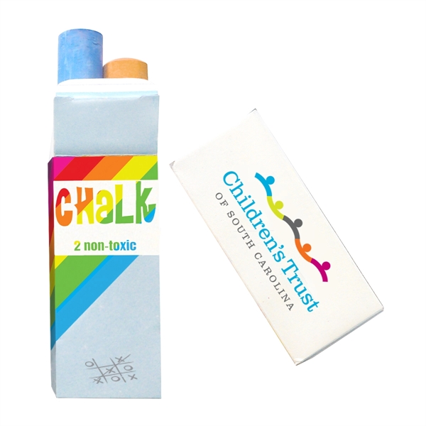 Two pieces of assorted colored sidewalk chalk in a 1 7/8"... from ASI 63549 Jornik Manufacturing Corp / Jornik