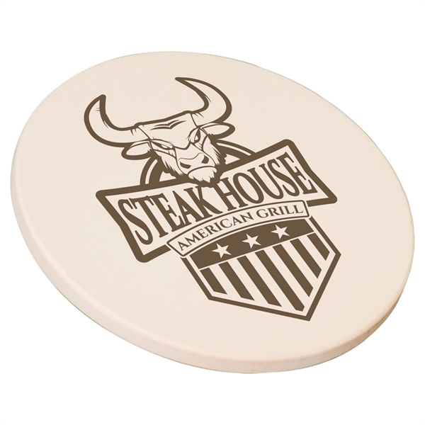 4.25" sublimatable round sandstone coaster.... from ASI 92531 Unique Custom Products / UCP