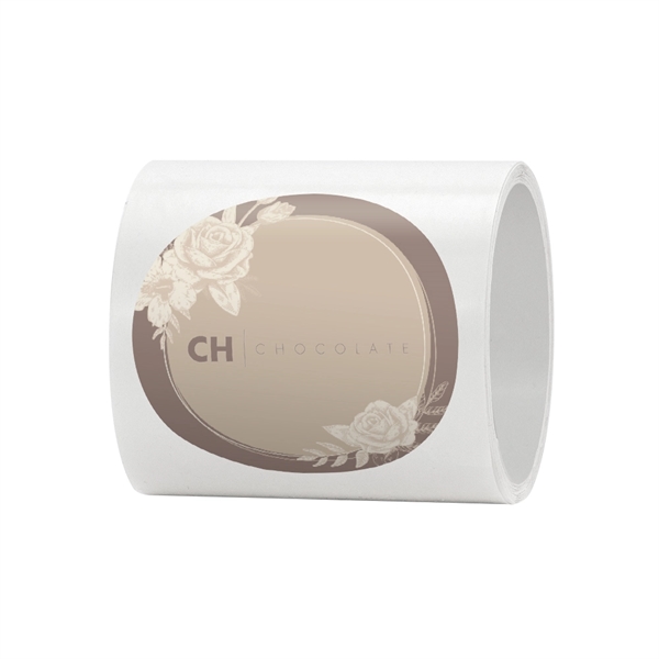 4" laminated circle roll labels made of durable material that resists... from ASI 88060 Snugz/USA Inc / SnugZ USA®