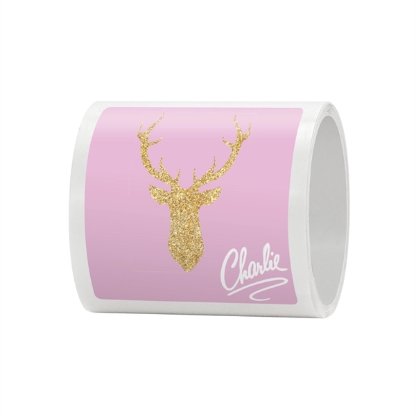 5" x 5" laminated square roll labels with rounded corners made... from ASI 88060 Snugz/USA Inc / SnugZ USA®