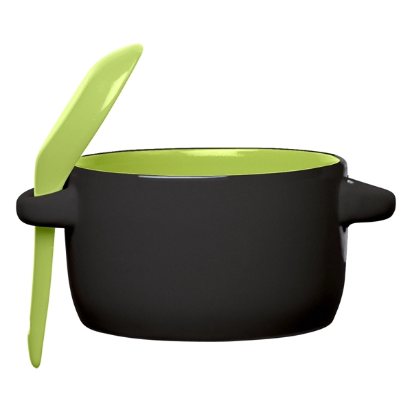 12 oz. soup mug with matching removable spoon... from ASI 61125 Hit Promotional Products / Hit®