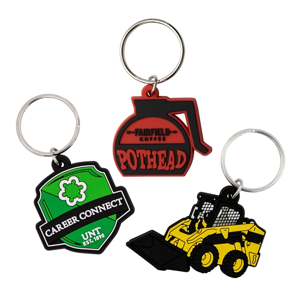 Custom soft PVC keychains in 1.5", 2" or 2.5" sizes with... from ASI 52263 EMT / EMT EMT EASY