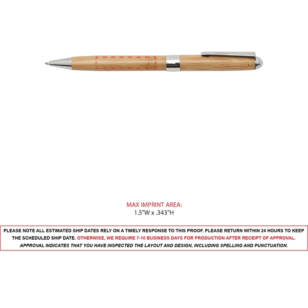 Bamboo Twist-Action Ballpoint Pen... from ASI 80060 VisionUSA