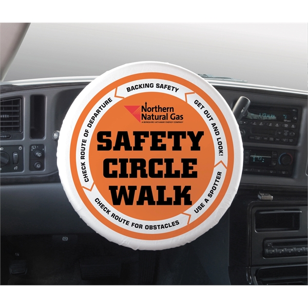 Fabric steering wheel cover with unique self storing design.... from ASI 37586 Auto-Sun-shade/Intertek