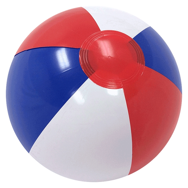 Inflatable Blue, Red and White Beach Balls with alternating red-white-blue panels... from ASI 31977 Adline Industries Inc