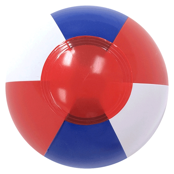 Inflatable Blue, Red and White Beach Balls with alternating red-white-blue panels... from ASI 31977 Adline Industries Inc