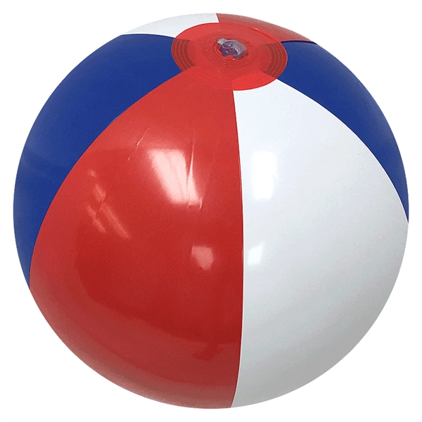 Inflatable Blue, Red and White Beach Balls with alternating red-white-blue panels... from ASI 31977 Adline Industries Inc