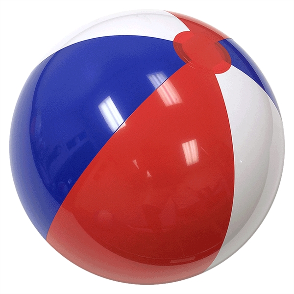 Inflatable Blue, Red and White Beach Balls with alternating red-white-blue panels... from ASI 31977 Adline Industries Inc