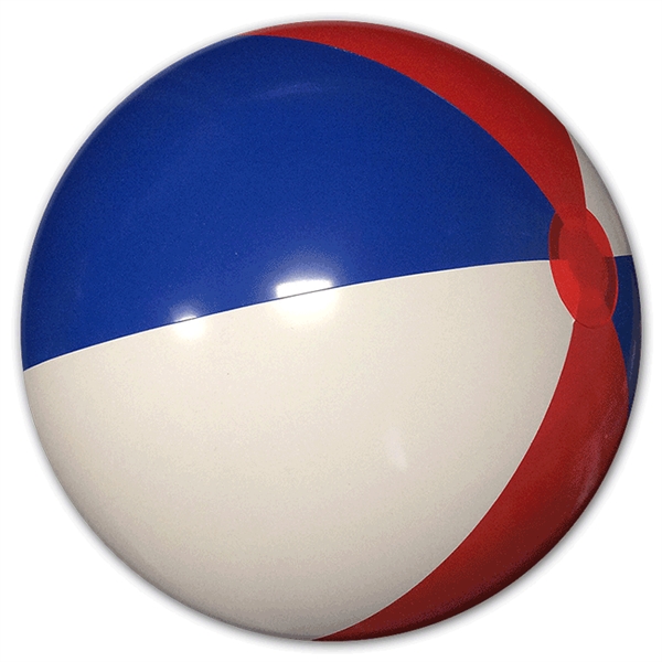 Inflatable Blue, Red and White Beach Balls with alternating red-white-blue panels... from ASI 31977 Adline Industries Inc