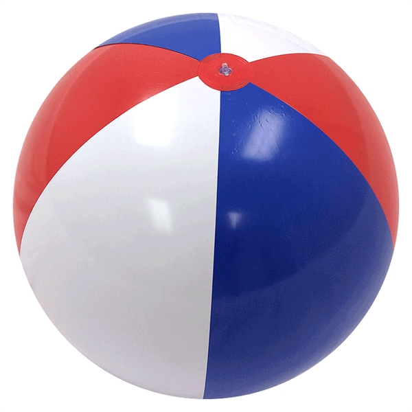 Inflatable Blue, Red and White Beach Balls with alternating red-white-blue panels... from ASI 31977 Adline Industries Inc