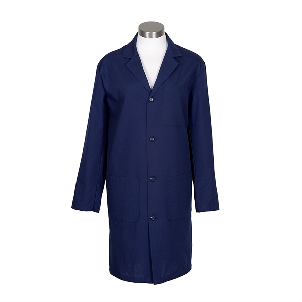 Men's lab coat with side slits for pocket access, 4 front... from ASI 36558 Aprons, Etc.