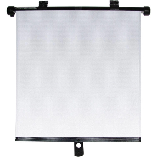 Perforated side roller window shade with push button release.... from ASI 37586 Auto-Sun-shade/Intertek