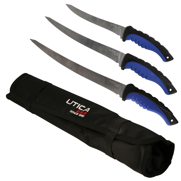 3 fishing essentials filet knives... from ASI 93130 Utica Cutlery Co/Kutmaster 400 Line / Utica