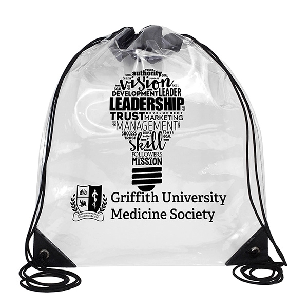 Clear cinch pack backpack with drawstring closure.... from ASI 62660 Innovation Line