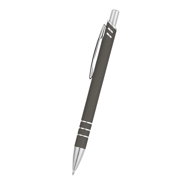 Rubberize, aluminum, plunger action pen.... from ASI 61125 Hit Promotional Products / Hit®