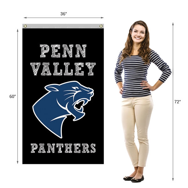 3' x 5' Single Reverse Outdoor Knitted Poly Vertical Banner... from ASI 80228 Quinn