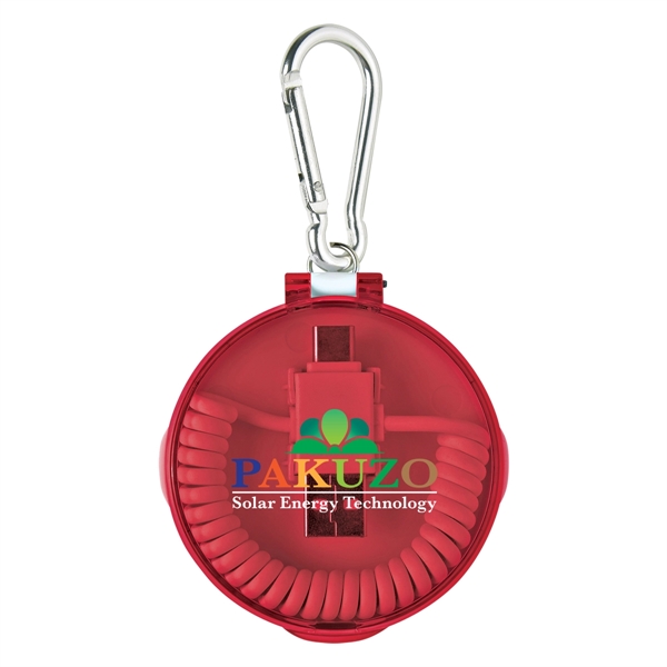 Plastic travel case with carabiner and 4-in-1 charging cables. Compatible w/... from ASI 61125 Hit Promotional Products / Hit®