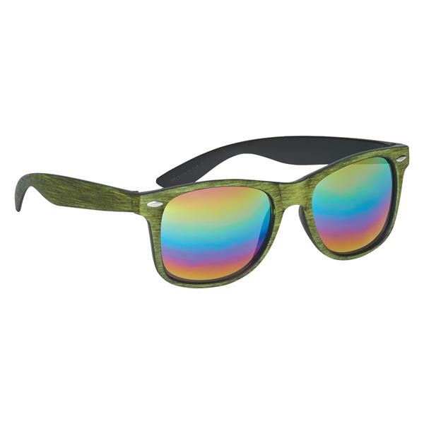 Woodtone Mirrored Malibu Sunglasses. Made Of Polycarbonate Material.  Iridescent Mirrored... from ASI 61125 Hit Promotional Products / Hit®