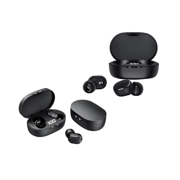 ABS wireless bluetooth earbuds in 1.05" x 0.65" x 0.85" oval... from ASI 37218 Athena Promo (tm)