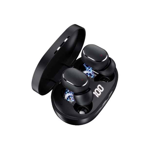ABS wireless bluetooth earbuds in 1.05" x 0.65" x 0.85" oval... from ASI 37218 Athena Promo (tm)