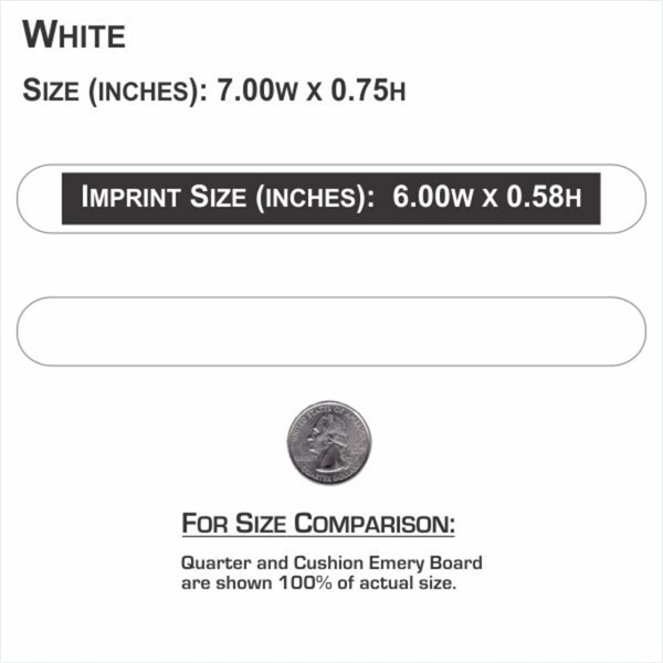 7" White Cushion Foam Salon Style Emery Boards... from ASI 57713 Glow Promotions / Glow Promotions