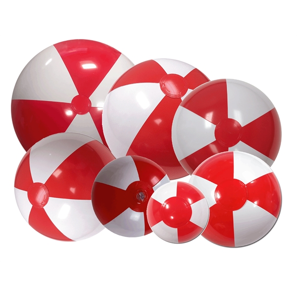 Inflatable Alternating Red and White panel beach ball, Multiple sizes available... from ASI 31977 Adline Industries Inc