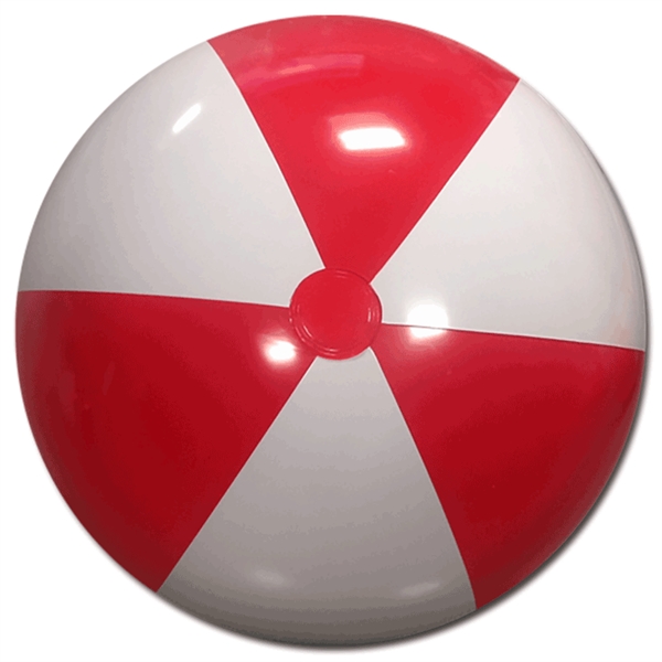 Inflatable Alternating Red and White panel beach ball, Multiple sizes available... from ASI 31977 Adline Industries Inc