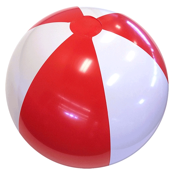 Inflatable Alternating Red and White panel beach ball, Multiple sizes available... from ASI 31977 Adline Industries Inc