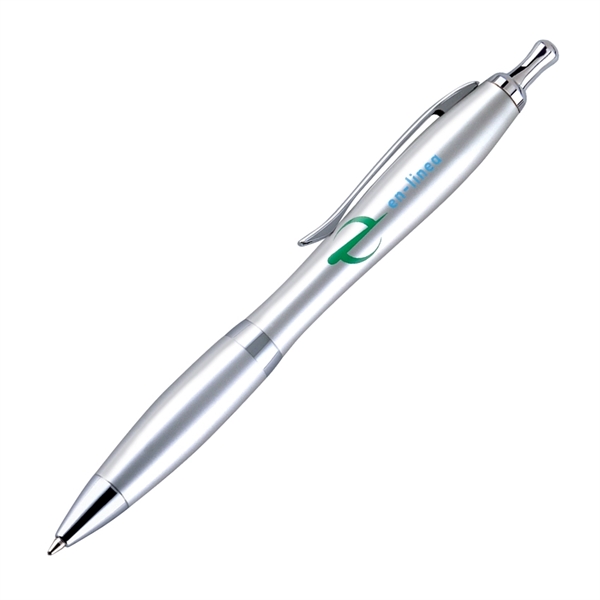 Click-action ballpoint pen made of solid brass with a translucent barrel... from ASI 68190 Lungsal / Lungsal