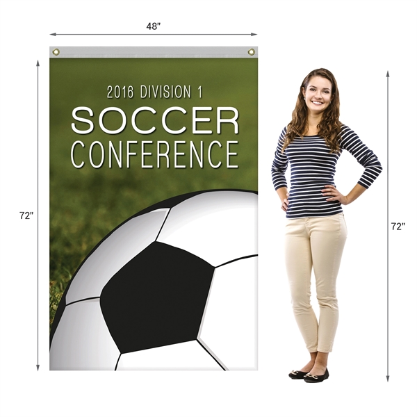 4' x 6' Standard Single Reverse Knitted Polyester Vertical Banners... from ASI 80228 Quinn