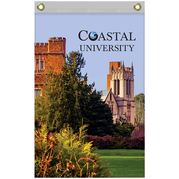 Outdoor 2' x 3' full color knit polyester banner with heading... from ASI 80228 Quinn