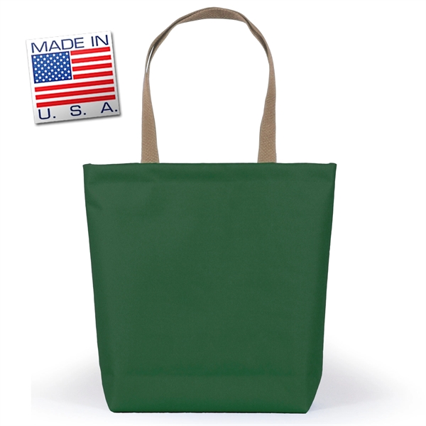 Library bottom gusset tote made of polycord. Eco-friendly solution.... from ASI 66230 Landes Inc
